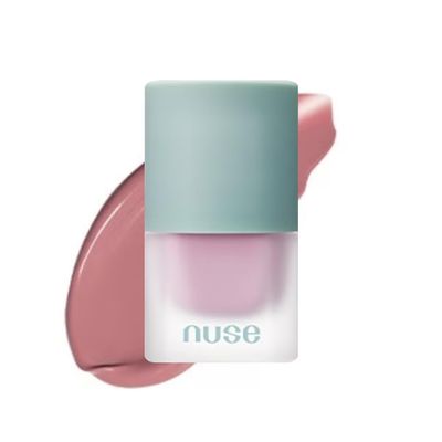 nuse Mousse Care Cheek - Liquid Blush for Cheeks | Soft Color, Glowy Finish, Buildable & Watercolor Effect Blush for Natural Look | Vegan Makeup (04 Mauve Solid)