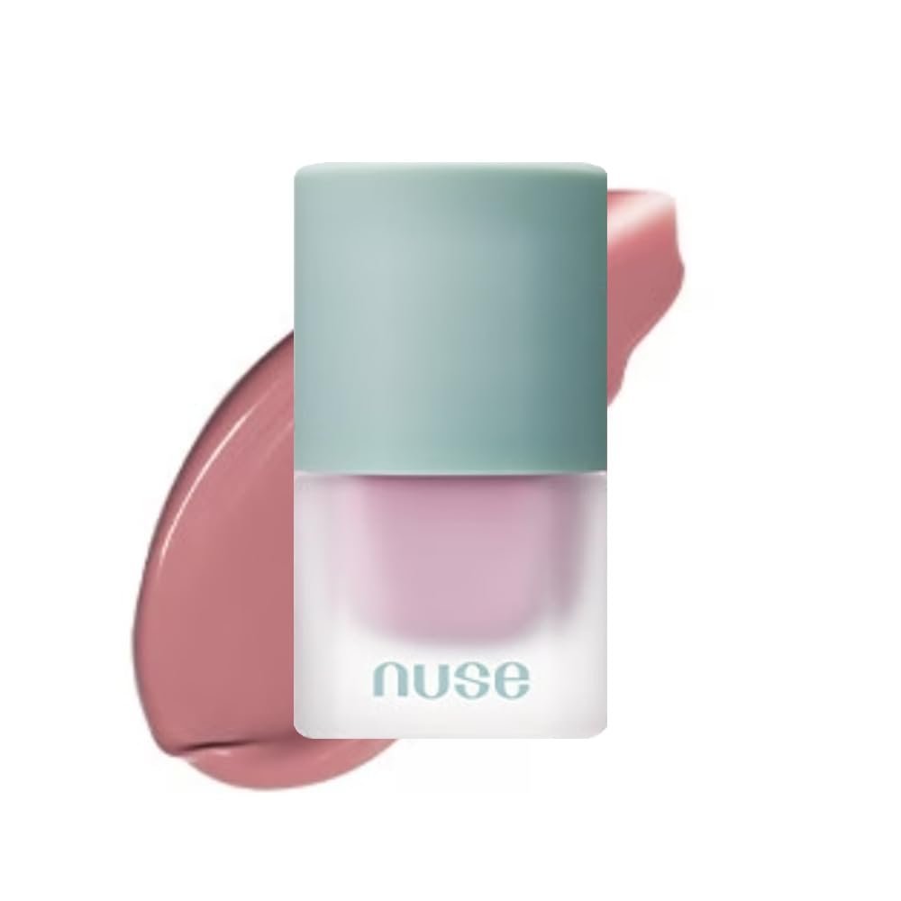 nuse Mousse Care Cheek - Liquid Blush for Cheeks | Soft Color, Glowy Finish, Buildable & Watercolor Effect Blush for Natural Look | Vegan Makeup (04 Mauve Solid)