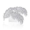 Angoily Bridal Rhinestone Flower Hair Comb Clip Elegant Accessories for Weddings Proms Special Occasions for Brides and Bridesmaids Adds Charm to Any Look view 1