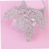 Angoily Bridal Rhinestone Flower Hair Comb Clip Elegant Accessories for Weddings Proms Special Occasions for Brides and Bridesmaids Adds Charm to Any Look view 2