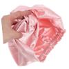 Angoily Imitation Silk Sleep Cap for Women Double Hair Wrap for Sleeping Makeup and Bathing Versatile Bonnet with Feminine Pink Color Fits view 3