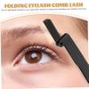 NOLITOY Folding Eyelash Comb and Lash Separator for Women Dual Sided Brow Brush Flexible Bristles for Mascara Application and Eyebrow Grooming Portable Beauty Tool for Travel and Home Use view 2
