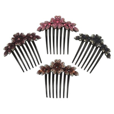 Angoily 4pcs Rhinestone Hair Side Combs for Women Girls Prom Hair Accessories Wedding Comb Clips