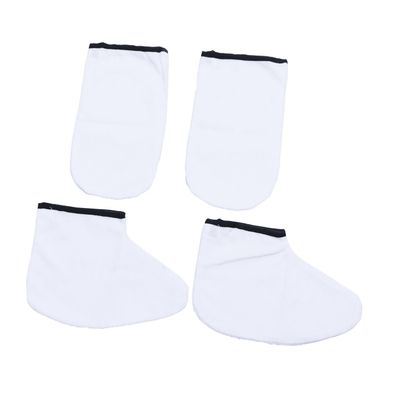 Mipcase 2pairs Paraffin Wax Therapy Gloves and Booties Cotton Insulated Mitts for Hand and Treatment Cozy and Washable for Nourishing Skin and Relaxation