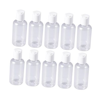 Mipcase 10pcs Refillable Travel Bottle Press Containers for Shampoo Lotion Face Wash Random