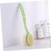 Angoily 3pcs Long Handle Bath Brush Set Eco-Friendly Double-Sided Scrubber for Body Massage Back Cleaning Exfoliation Colors Pink Green Blue view 2