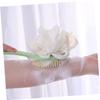 Angoily 3pcs Long Handle Bath Brush Set Eco-Friendly Double-Sided Scrubber for Body Massage Back Cleaning Exfoliation Colors Pink Green Blue view 3