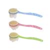 Angoily 3pcs Long Handle Bath Brush Set Eco-Friendly Double-Sided Scrubber for Body Massage Back Cleaning Exfoliation Colors Pink Green Blue view 4