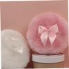 minkissy 2pcs Fluffy Powder Puff Soft Cotton Makeup Applicators with Pink Bowknot Design for Loose Body and Cosmetic Powders for Home and Salon Use view 2