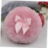 minkissy 2pcs Fluffy Powder Puff Soft Cotton Makeup Applicators with Pink Bowknot Design for Loose Body and Cosmetic Powders for Home and Salon Use view 3
