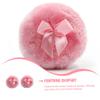 minkissy 2pcs Fluffy Powder Puff Soft Cotton Makeup Applicators with Pink Bowknot Design for Loose Body and Cosmetic Powders for Home and Salon Use view 4