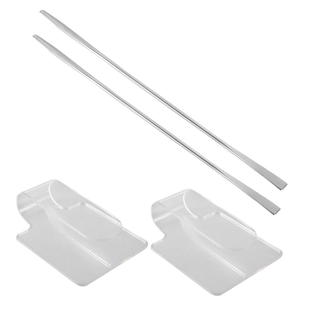 Beatifufu 2pcs Handheld Makeup Mixing Plates with Spatulas Color Mixing Tools for Cosmetics Easy to Clean for Blending Foundations Creams and Pigments