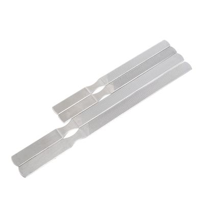Beatifufu 4pcs Manicure Nail Files Double-Sided Stainless Steel Nail Buffers for Smooth Finishing and Natural Shaping for Home and Salon Use