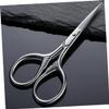 Mipcase 2pcs Silver Stainless Steel Beard Trimming Scissors for Men Grooming Shears for Facial Hair Care and Styling for Barbers and Personal Use view 3