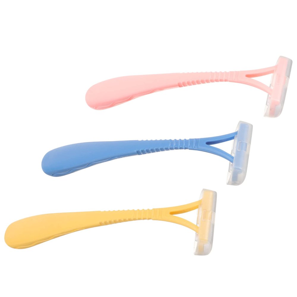 minkissy 3pcs Manual Body Shaver for Women Girls Leg Hair Razor Armpit Hair Trimmer Skin Protection