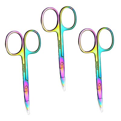 Housoutil Lightweight Eyebrow Trimming Scissors 3pcs Set Eyebrow Trimming Tool for Men's Grooming