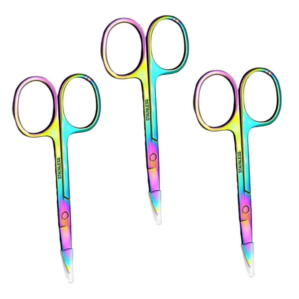 Housoutil Lightweight Eyebrow Trimming Scissors 3pcs Set Eyebrow Trimming Tool for Men's Grooming
