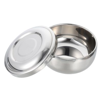 MERRYHAPY Stainless Steel Shaving Bubble Bowl Shave Soap Mug Shaving Cream Foam Maker Large Opening Shaving Bowl Man's Shaving Accessory