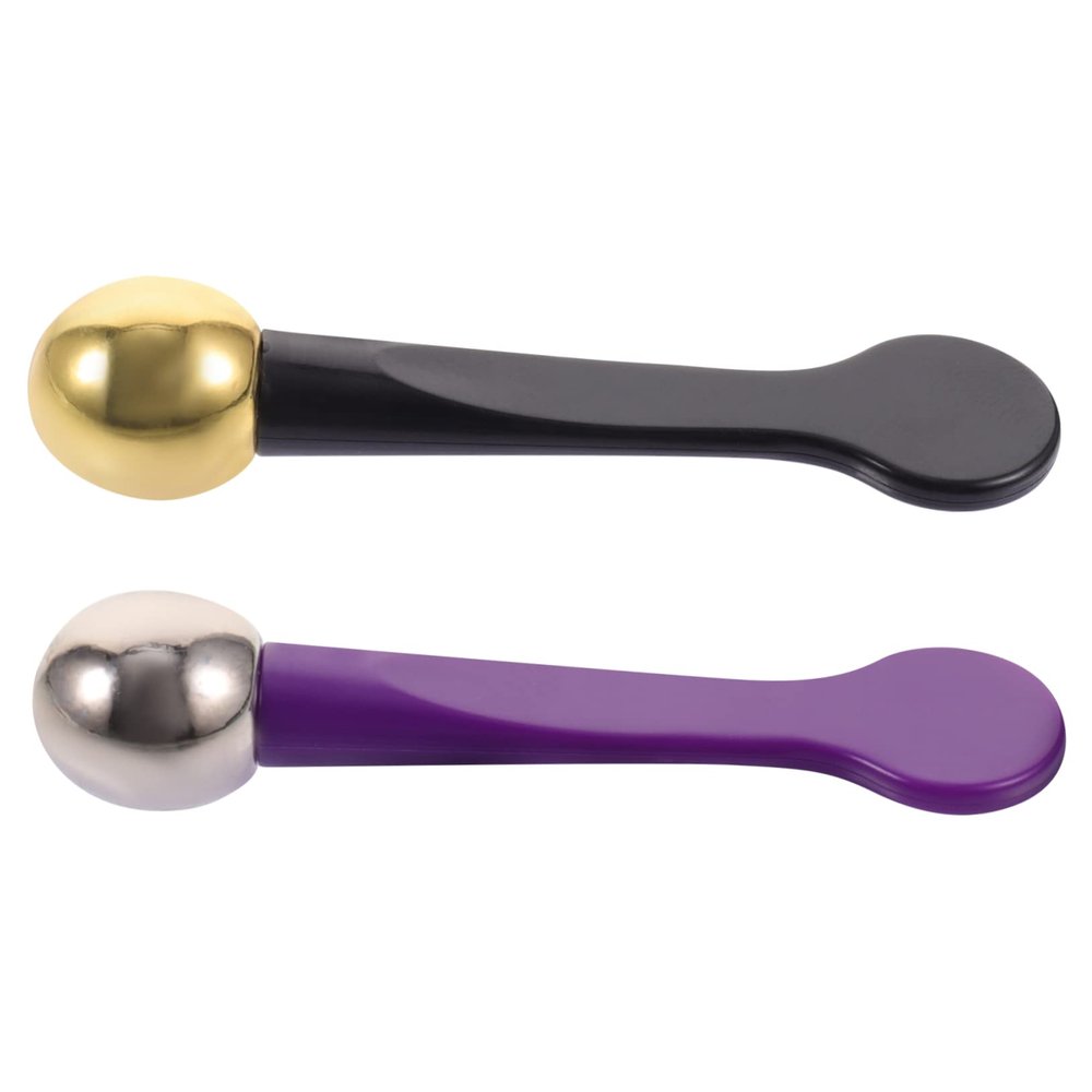 Mipcase 2pcs Compact Eye Cream Applicators Dual-end Spoons for Daily Use Relieve Puffiness Dark Circles Eye Massage Tools for Skincare Suitable for Home and Travel