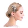 Beatifufu Bride Comb Crystal Silver Alloy Diamond-inlaid Pearl Hair Decor for Wedding view 1