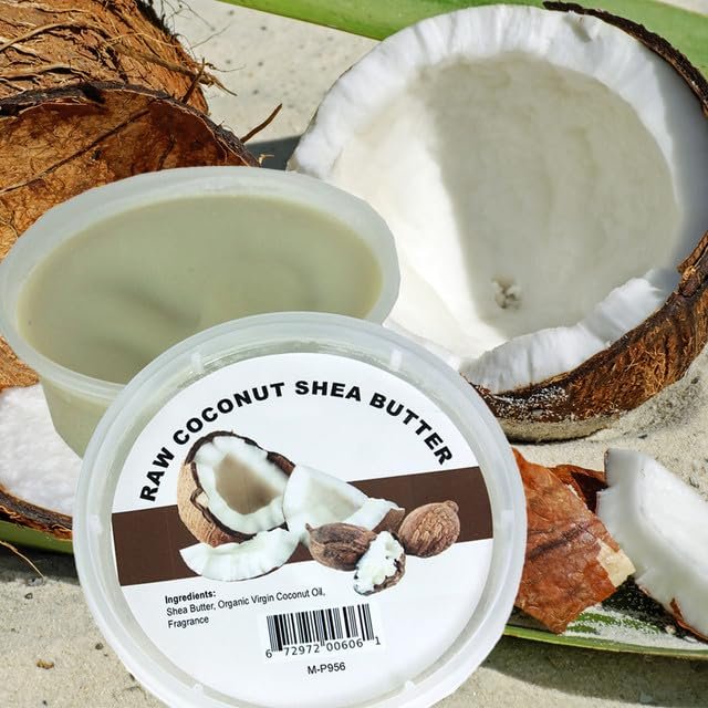 Coconut Shea Butter large naturally helps impurities, smooth, and moisturize on the body, hair, and nails