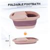 Beatifufu 1pc Folding Foot Soaking Basin for Home Use Portable Foot Bath Bucket for Relaxation and Massage Spa Basin Pink for Boys and Girls and Adults view 2