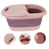 Beatifufu 1pc Folding Foot Soaking Basin for Home Use Portable Foot Bath Bucket for Relaxation and Massage Spa Basin Pink for Boys and Girls and Adults view 3
