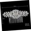 Beatifufu 1pc Elegant Rhinestone Hair Comb Imitation Bridal Accessory for Weddings Parties Banquets Design for Women Stunning Hair Inserted Comb for Stylish Updos view 2