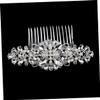 Beatifufu 1pc Elegant Rhinestone Hair Comb Imitation Bridal Accessory for Weddings Parties Banquets Design for Women Stunning Hair Inserted Comb for Stylish Updos view 4