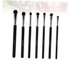 Angoily 7pcs Bristle Brush Eye Pencil Brush Long Handle Eyeshadow Makeup Cosmetic Eye Makeup Tools Eyeshadow Bamboo Set Portable view 4