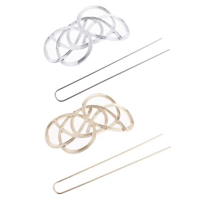 Beatifufu 2pcs Vintage Hair Bun Cage Geometric Shape Hair Stick Women's Bun Hairnet Wedding Dinner Accessory