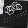 Beatifufu 2pcs Vintage Hair Bun Cage Geometric Shape Hair Stick Women's Bun Hairnet Wedding Dinner Accessory view 3
