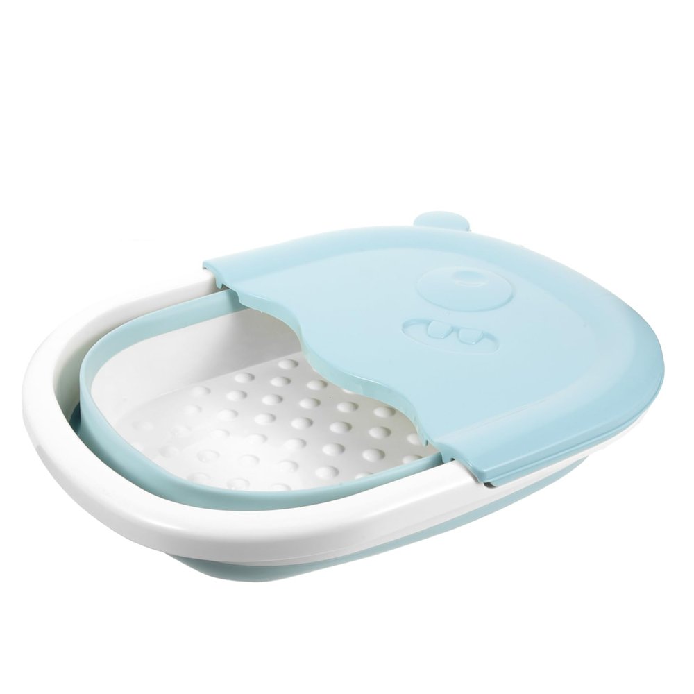Foldable Foot Soak Basin Plastic for Home and Travel Use Blue