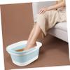 Foldable Foot Soak Basin Plastic for Home and Travel Use Blue view 4