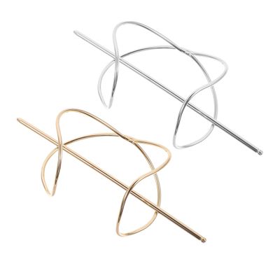 Beatifufu 2pcs Metal Hair Cuff Hair Bun Holder Irregular Curved Design Hairpins for Women Fashionable Accessories for All Types for Casual Dressy Occasions