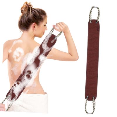 Angoily Back Exfoliating Tool Dual-Sided Exfoliating Bath Towel for Men Women Powerful Scrubbing Shower Scrubber for Full-Body Cleansing Easy to Store Hand Ropes Dead Skin Remover