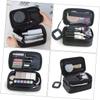 minkissy 1pc Portable Toiletry Bag Double-layer Makeup Pouch for Travel Cosmetic Organizer Mirror Capacity Storage for Men Women for Trips view 2