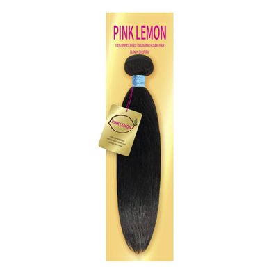 PINK LEMON Virgin Human Hair Weave Straight (10""-24"") (NATURAL, 28 Inch)