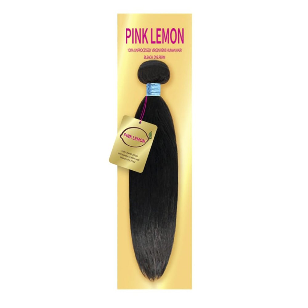 PINK LEMON Virgin Human Hair Weave Straight (10""-24"") (NATURAL, 28 Inch)