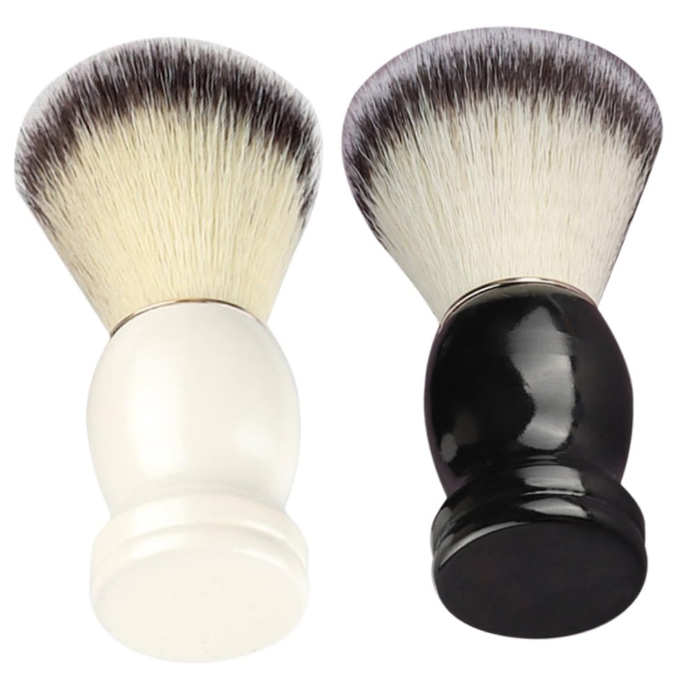 DOITOOL 2pcs Soft Bristle Shaving Brush for Men Foaming Beard Care Tool for Exfoliating and Softening Facial Hair