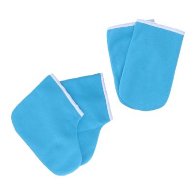 Outanaya 1set Paraffin Wax Therapy Set Moisturizing Hand and Foot Covers Protective Straps for Spa and Home Use Cotton Gloves and Socks Each