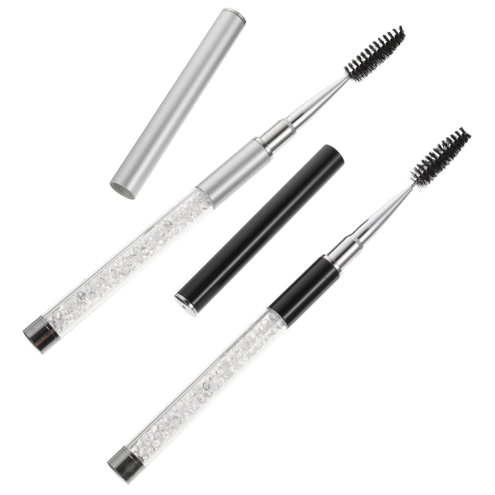 DOITOOL 2pcs Ergonomic Eyelash Mascara Brush Lash Applicator Tool Eyebrow Brush Natural Finish Makeup Lash Tool