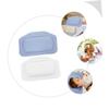 Gogogmee 2pcs Bath Pillows for Bathtub Comfortable Headrest Cushions with Suction Cups for Neck and Back Support for and Hotel Use Blue and White view 2