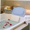 Gogogmee 2pcs Bath Pillows for Bathtub Comfortable Headrest Cushions with Suction Cups for Neck and Back Support for and Hotel Use Blue and White view 4