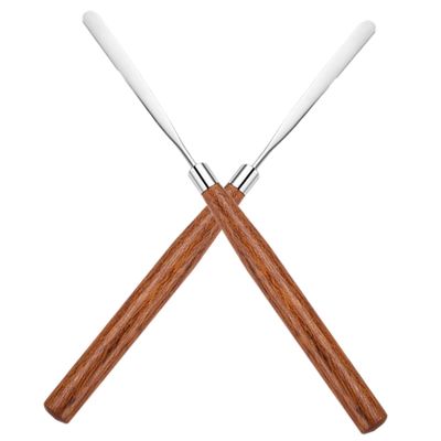 BIUDECO 2pcs Portable Makeup Spatula for Mixing Foundation and Pigments and Makeup Stirring Rods for Nail Art and Cosmetic Applications