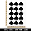 Card Suit Spades Temporary Tattoo Water Resistant Fake Body Art Set Collection - 15 2" Tattoos (1 Sheet) view 2