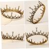 Beatifufu 1pc Decorative Retro Headdress Wedding Hair Accessory for Brides Unique Bridal Hair Decor for Weddings Parties and Special Events Eye-catching Design Diamonds - view 3
