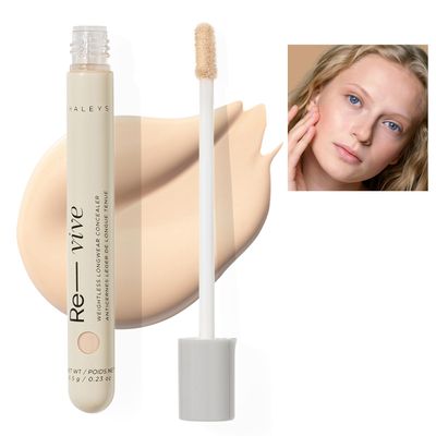 HALEYS Weightless Longwear Concealer (Fair - Neutral), Re-vive, Medium to Full Coverage, Gripping, Fast-setting, All-Day Wear, Spot Concealing, Brightens, Streak-free, Light-diffusing, V+CF