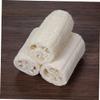 minkissy 5pcs Natural Loofah Sponge for Bathing and Pot Washing Exfoliating Body Scrubber for Deep Cleansing White Loofah Bath Shower Accessories view 4