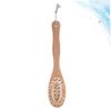 MERRYHAPY Wood Handle Double-Sided Bath Brush Bristle Back Massage Brush for Shower Long Handled Shower view 4